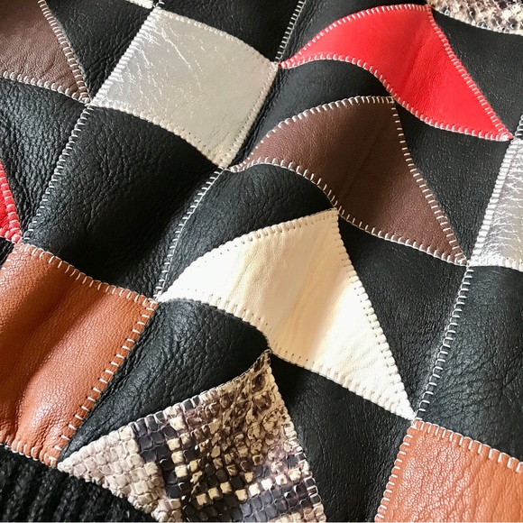 Coach 1941 shearling leather patchwork bomber jacket - Picture 3 of 10